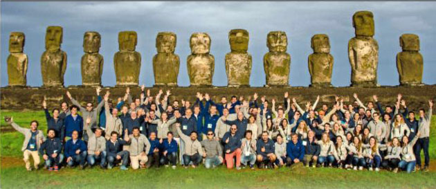 foto de los asistentes en isla de pascua